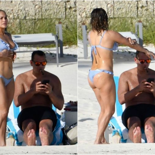 Jennifer Lopez relaxes on vacation
