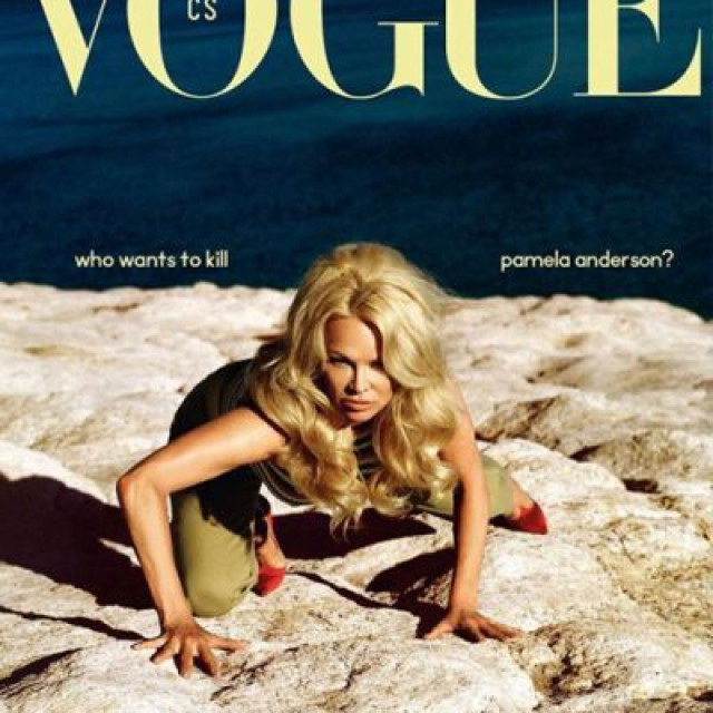 Pamela Anderson graced the cover of Vogue Czechoslovakia
