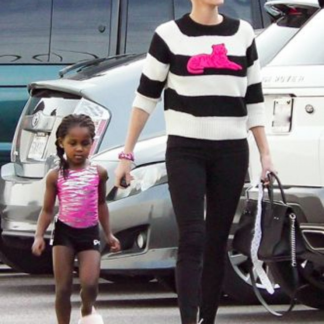 Charlize Theron took her daughter to sports training
