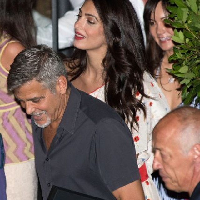 George and Amal Clooney Showed Up During A Dinner In Italy