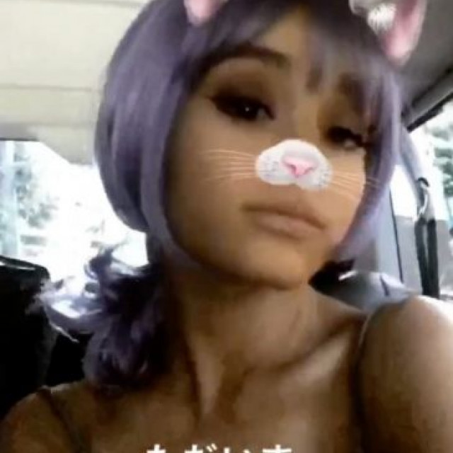 Ariana Grande Is Rocking the Most Unexpected Hairstyle: A Purple Bomb!