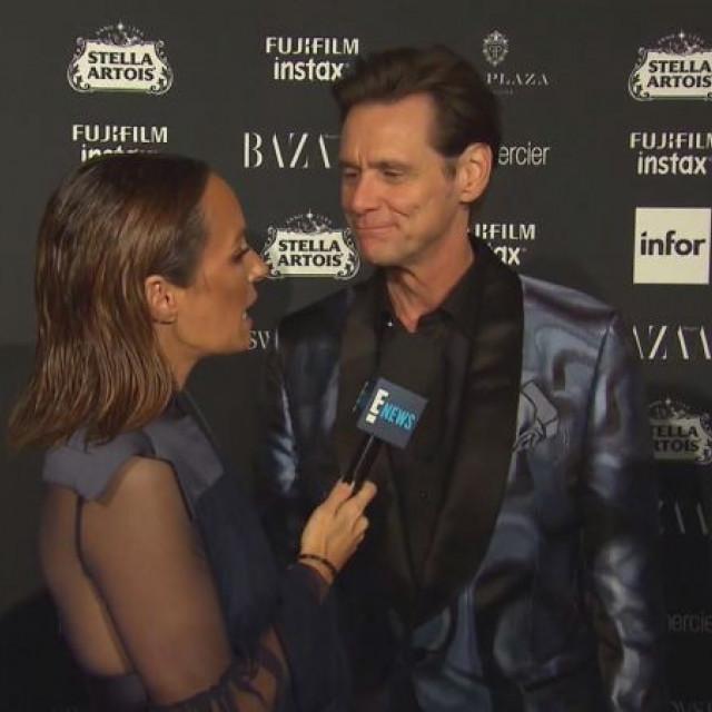 Jim Carrey Gives Awkward Interview at NYFW Party: "'There's No Meaning to Any of This'