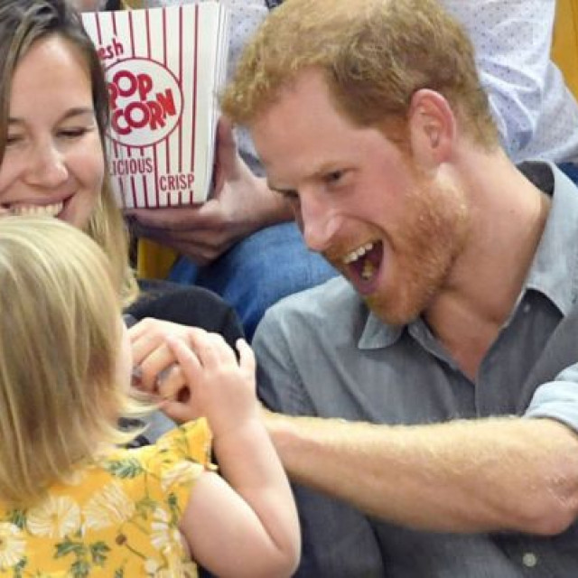 A two-year-old girl stole popcorn from Prince Harry