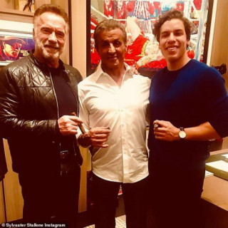 Arnold Schwarzenegger visited his old friend with a son Joseph