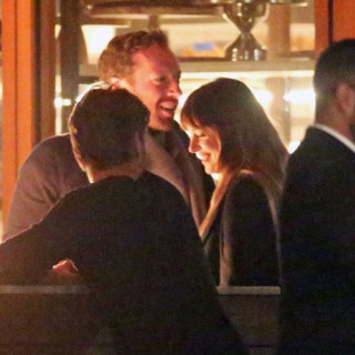 Dakota Johnson spent the night at Chris Martin's house