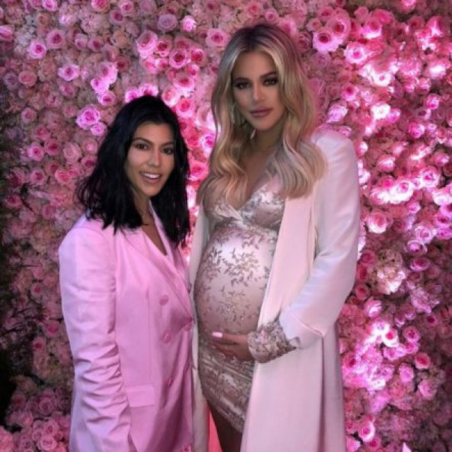 Pink paradise: pregnant Khloe Kardashian established a grand-scene party in a sister's circle