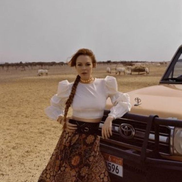 Lindsay Lohan appeared on Emirates Woman