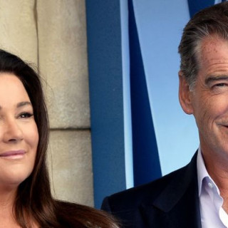 Pierce Brosnan tenderly congratulated his wife on the 25th anniversary of the wedding