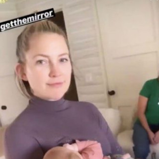 Kate Hudson trains and breastfeeds her daughter