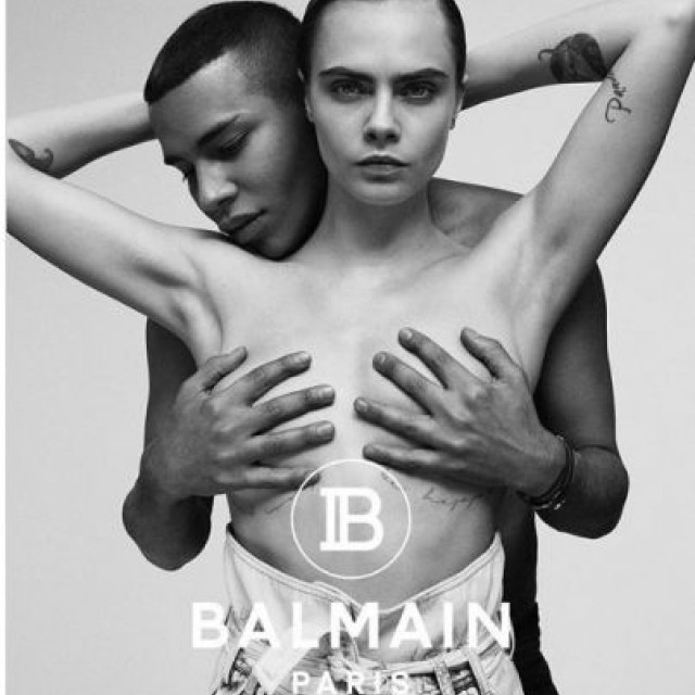 Cara Delevingne bared herself in the Balmain ad