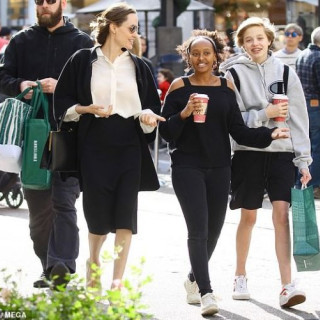 Angelina Jolie shopping with her transgender daughter