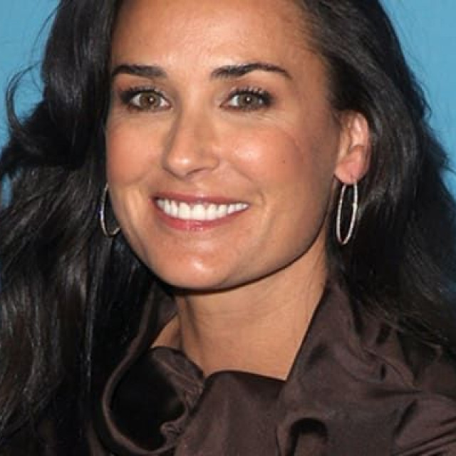 57-year-old Demi Moore came to the fashion show in a transparent dress