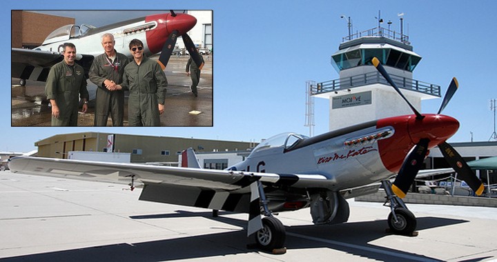 TOM CRUISE and Kiss me Kate,the  Maveric's P51 Mustang!