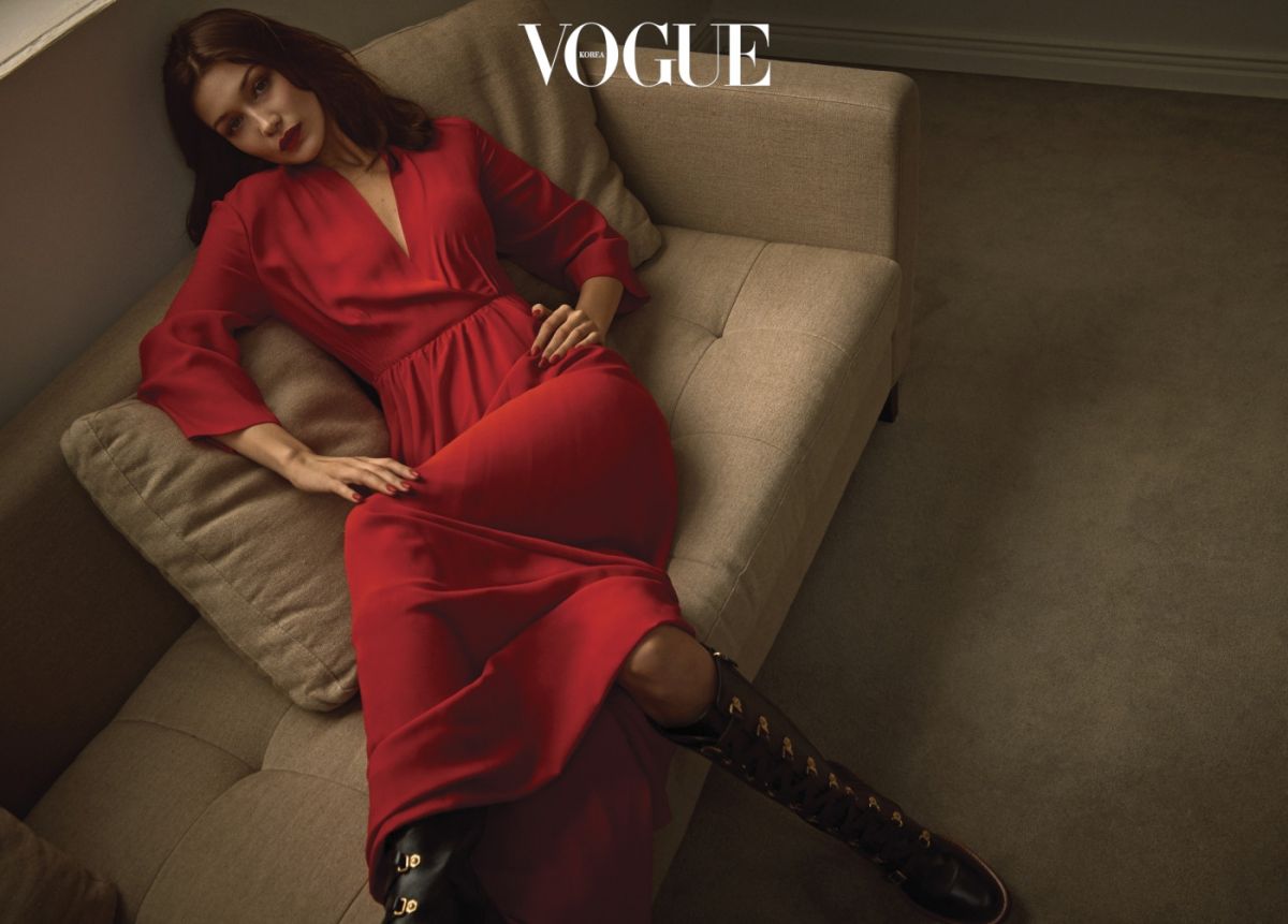 BELLA HADID in Vogue Magazine, Korea January 2018