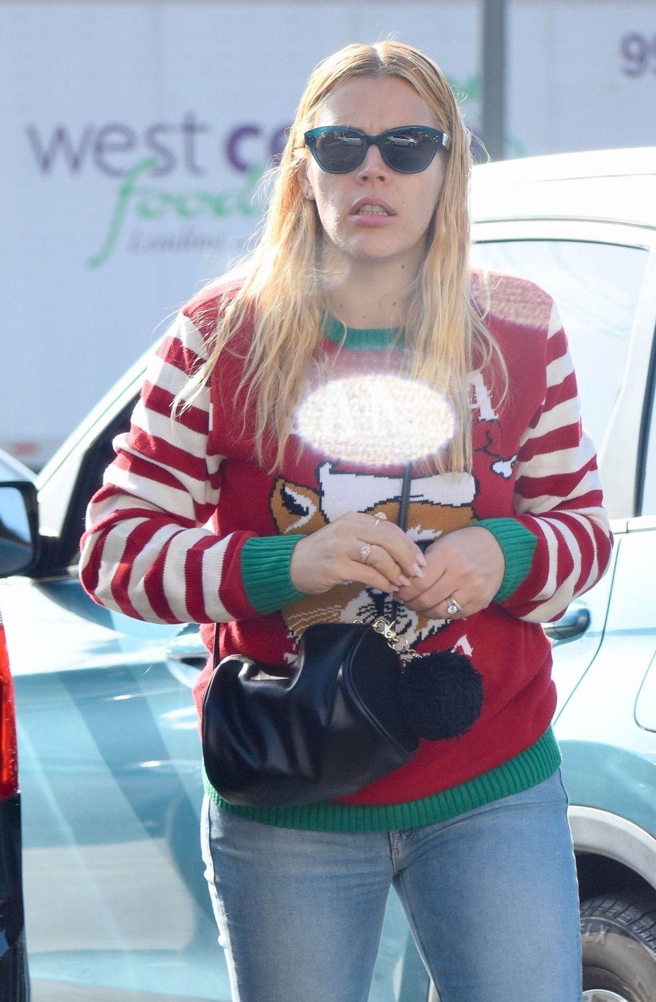 Busy Philipps Wears Christmas Sweater 