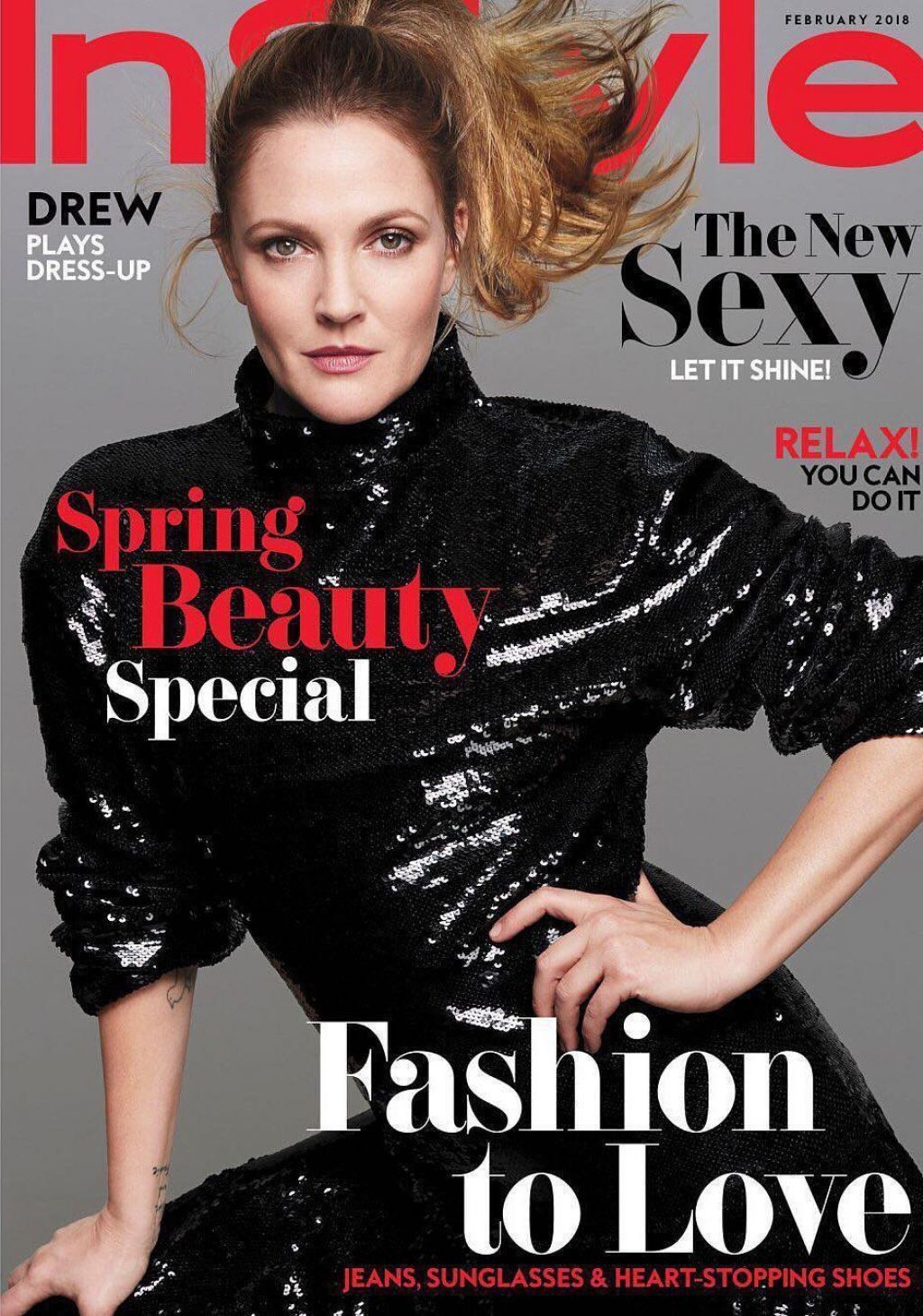 Drew Barrymore for InStyle February 2018