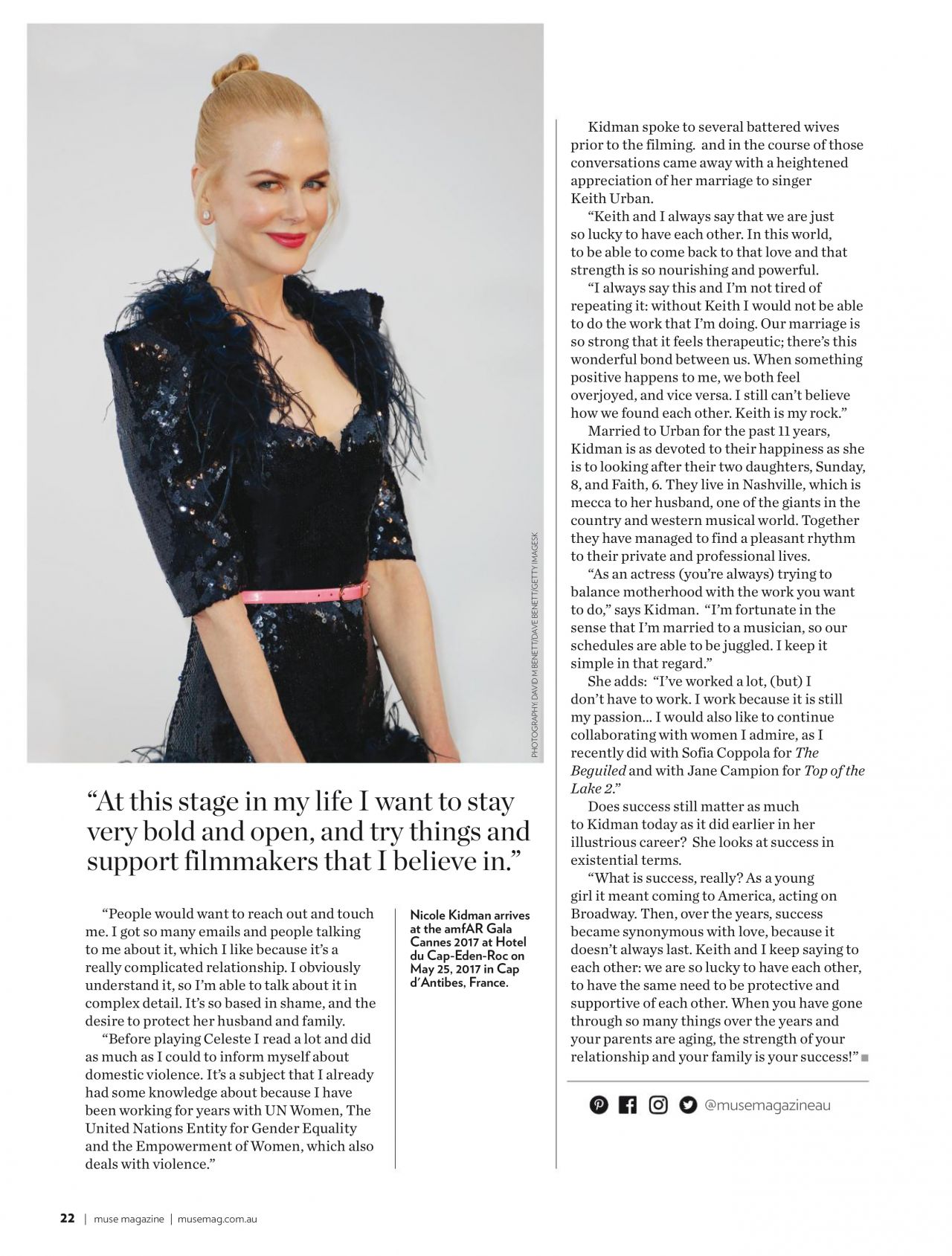 Nicole Kidman for Muse Magazine January 2018