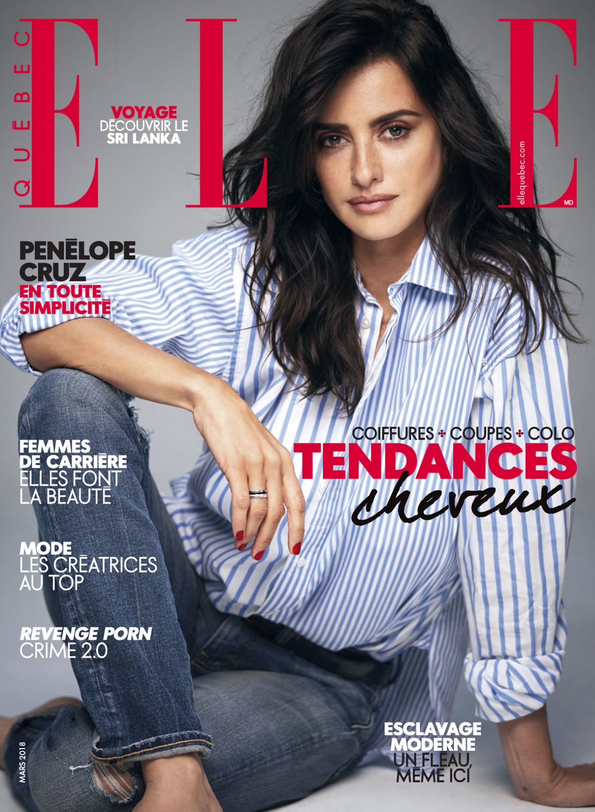 Penelope Cruz in Elle Magazine, Quebec March 2018