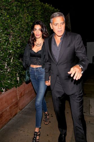 Amal Clooney Was Spotted In A Lacy Black Crop Top