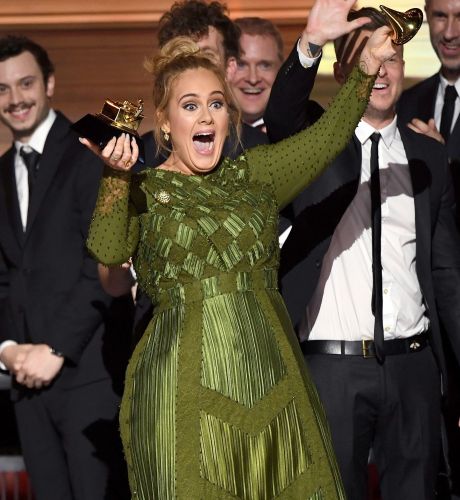 Adele Shares Her Grammy Award With Beyonce
