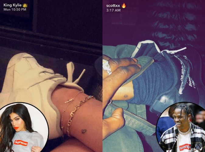 Kylie Jenner and Travis Scott Get Matching Tattoos of a Butterfly