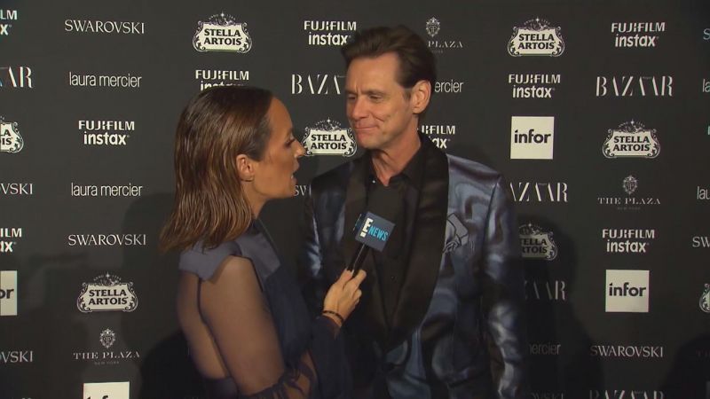 Jim Carrey Gives Awkward Interview at NYFW Party: "'There's No Meaning to Any of This'