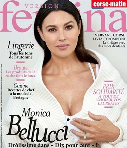 Monica Bellucci shot for Version Femina magazine