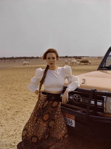 Lindsay Lohan appeared on Emirates Woman