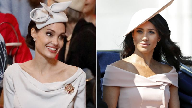 Elegant Angelina Jolie in an exquisite hat surprised the public