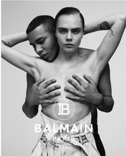 Cara Delevingne bared herself in the Balmain ad