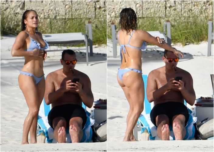 Jennifer Lopez relaxes on vacation