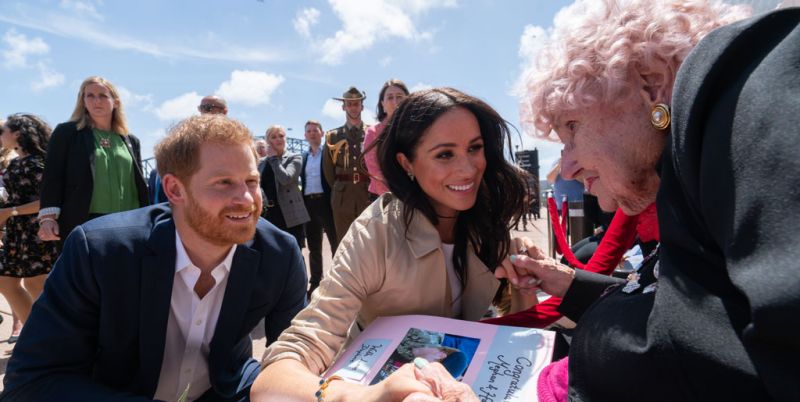 Prince Harry and Meghan Markle congratulate their most devoted fan with her 99th birthday
