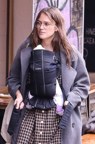 Keira Knightley went out for a walk with her newborn daughter
