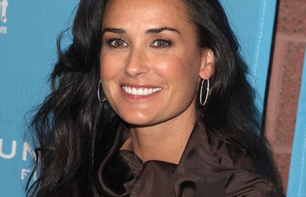 57-year-old Demi Moore came to the fashion show in a transparent dress