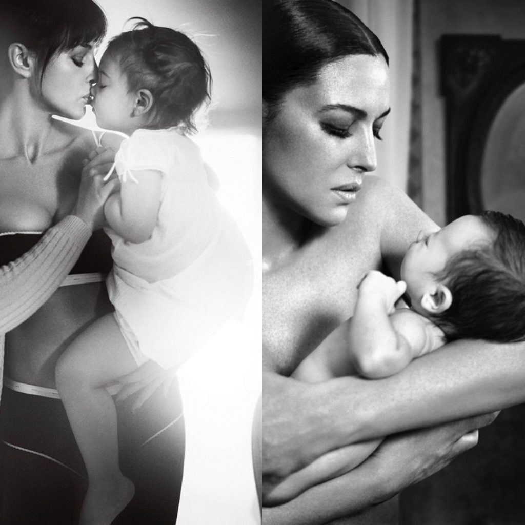 Monica Bellucci showed archival photos with her daughters