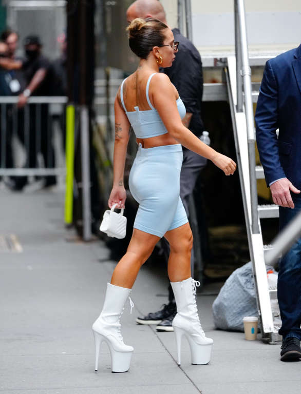 Lady Gaga was surprised with her heels